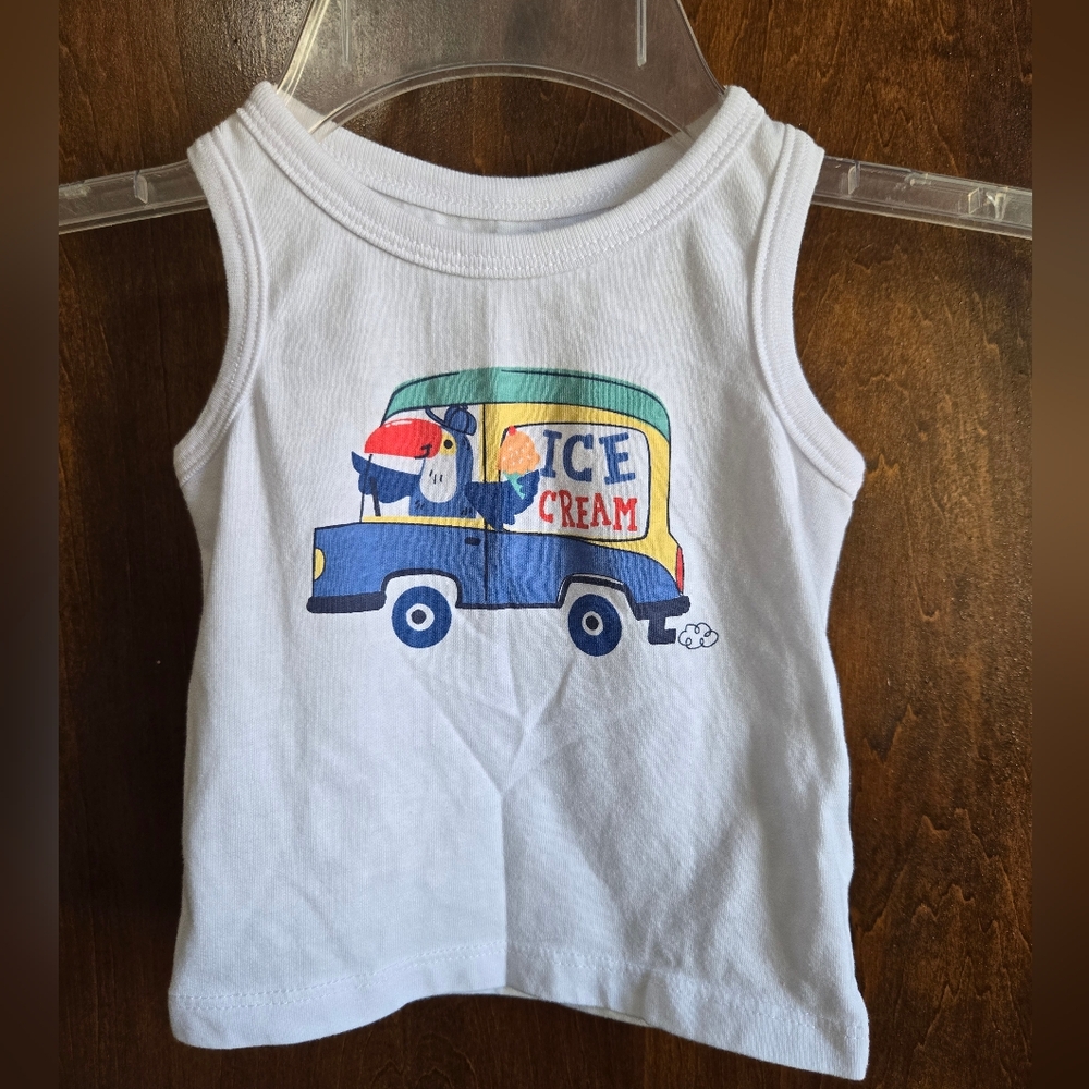 Garanimals White Ice Cream Truck Tank Top